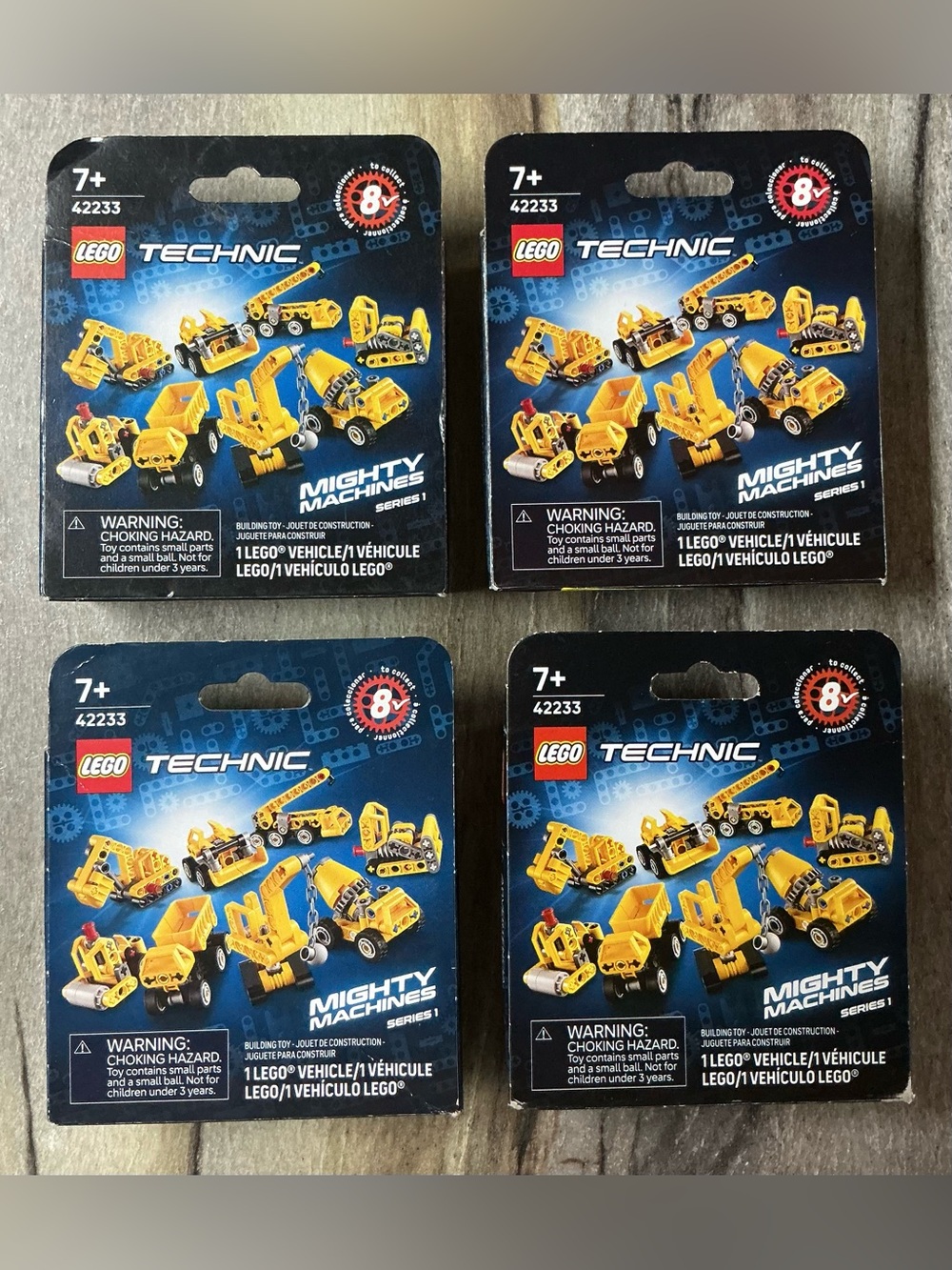 a lot of 4 LEGO Technic Mighty Machines Building Toy 42233